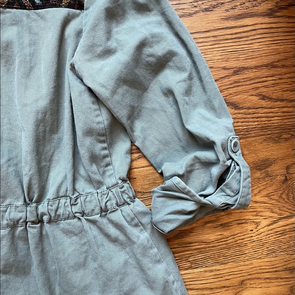 ModCloth Women’s Boho Army Green Aztec Diamond Embroidered Jacket Size M - Picture 11 of 14